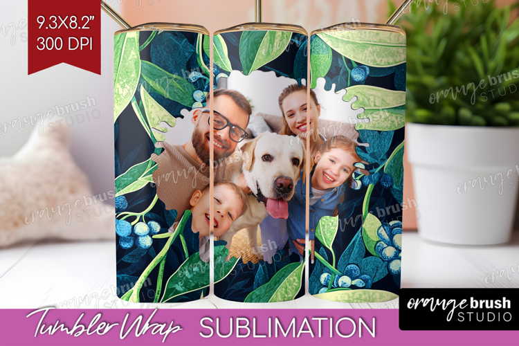 Eucalyptus Photo Tumbler PNG - Botanical Picture Tumbler