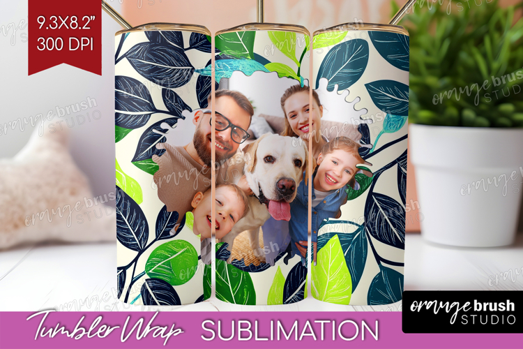 Eucalyptus Photo Tumbler PNG - Botanical Picture Tumbler