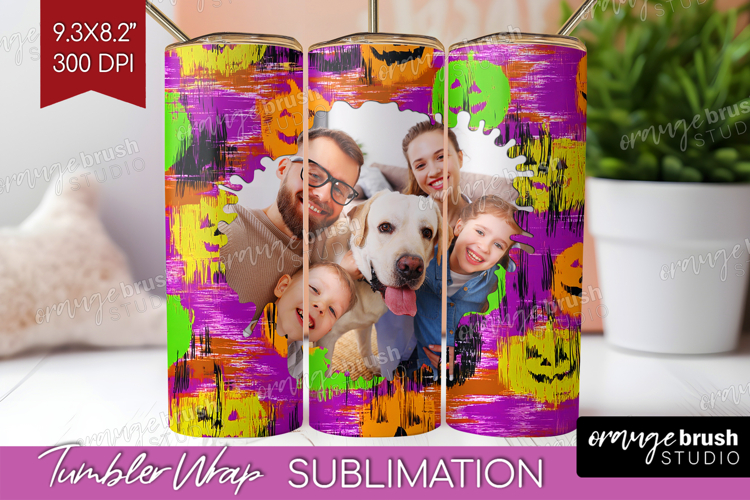 Halloween Photo Tumbler PNG - Brush Stroke Picture Tumbler