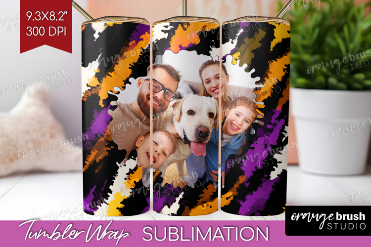 Halloween Photo Tumbler PNG - Brush Stroke Picture Tumbler