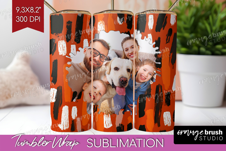 Halloween Photo Tumbler PNG - Brush Stroke Picture Tumbler