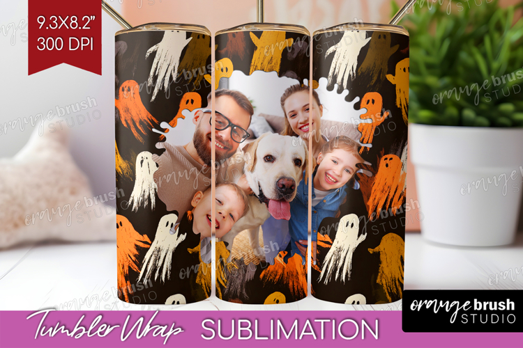 Halloween Photo Tumbler PNG - Brush Stroke Picture Tumbler
