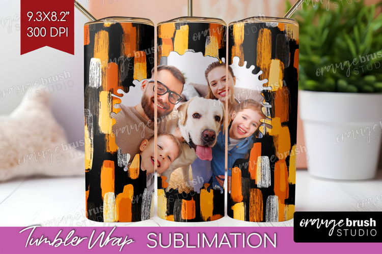 Halloween Photo Tumbler PNG - Brush Stroke Picture Tumbler