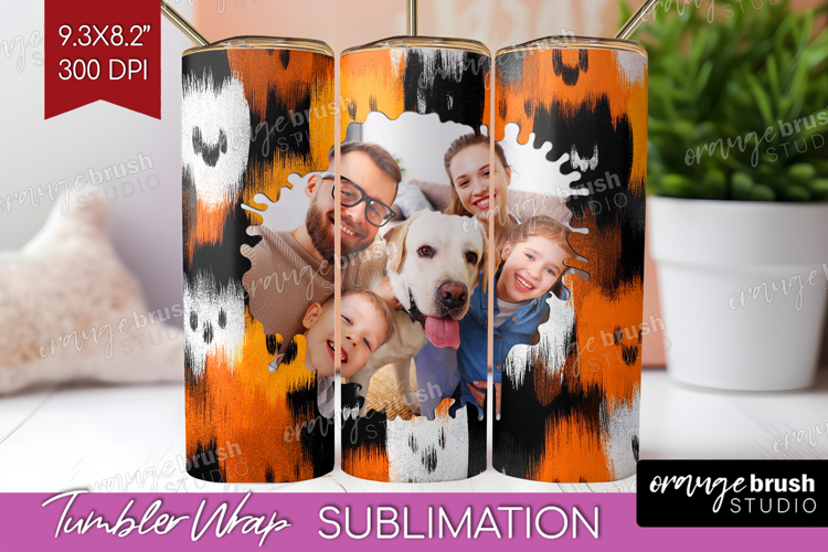 Halloween Photo Tumbler PNG - Brush Stroke Picture Tumbler