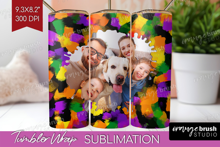 Halloween Photo Tumbler PNG - Brush Stroke Picture Tumbler