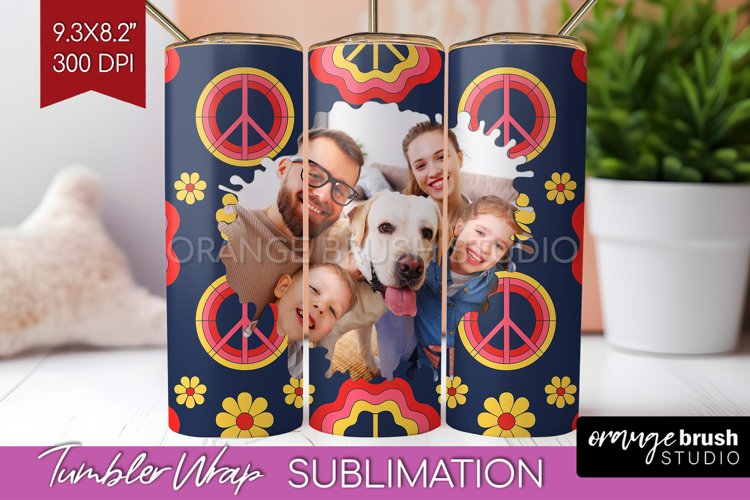 Groovy Photo Tumbler PNG - Flowers Picture Tumbler Wrap