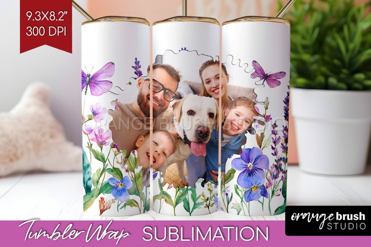 Wildflowers Photo Tumbler PNG - Floral Picture Tumbler Wrap