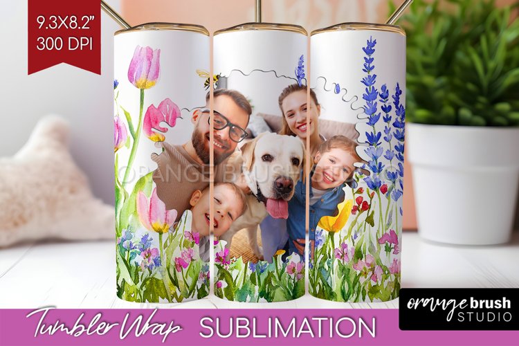 Wildflowers Photo Tumbler PNG - Floral Picture Tumbler Wrap
