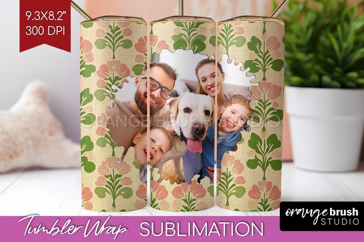 Flowers Photo Tumbler PNG - Vintage Floral Picture Tumbler