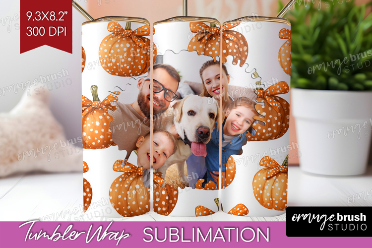 Pumpkun Photo Tumbler PNG - Fall Picture Tumbler Wrap