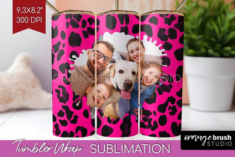 Leopard Print Photo Tumbler PNG - Animal Pattern Picture