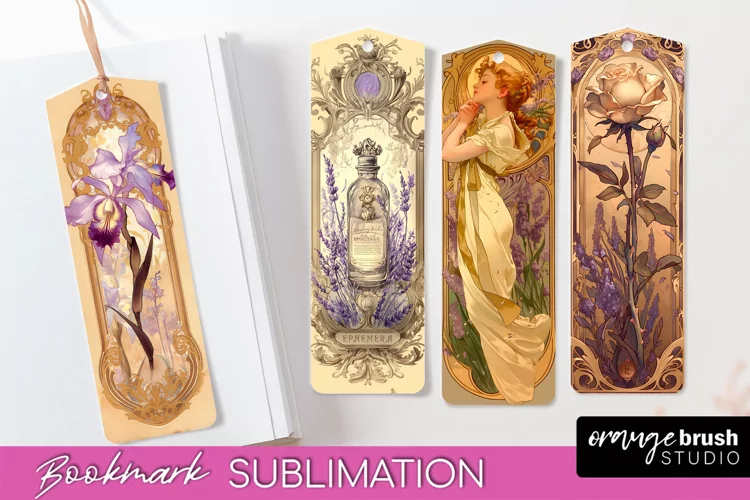 Vintage Scrapbook Bookmark Sublimation - Ephemera Bookmarks