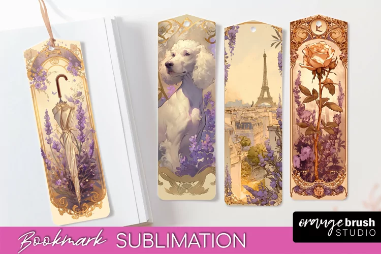 Vintage Scrapbook Bookmark Sublimation - Ephemera Bookmarks