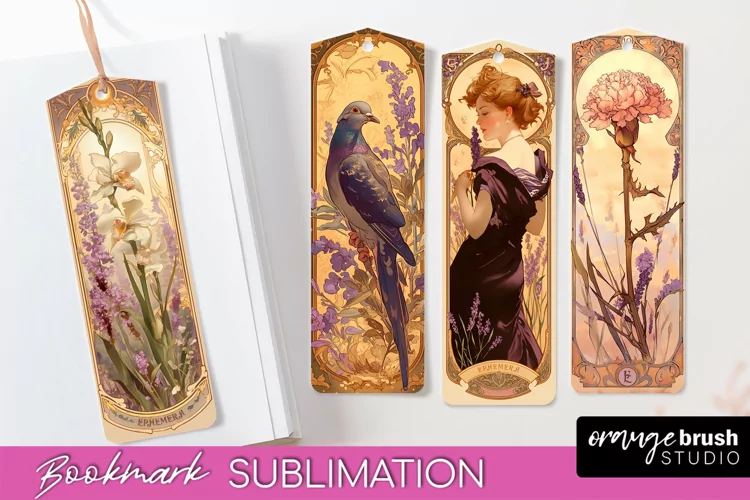 Vintage Scrapbook Bookmark Sublimation - Ephemera Bookmarks