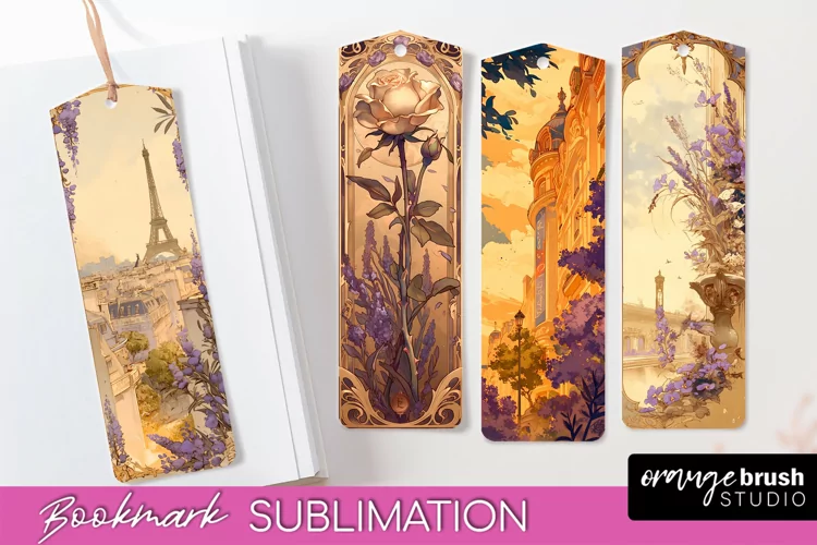 Vintage Scrapbook Bookmark Sublimation - Ephemera Bookmarks