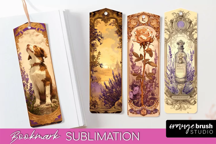 Vintage Scrapbook Bookmark Sublimation - Ephemera Bookmarks