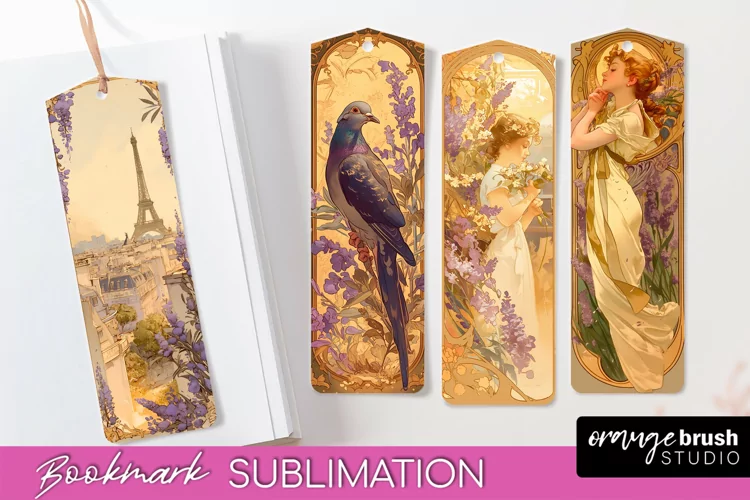 Vintage Scrapbook Bookmark Sublimation - Ephemera Bookmarks