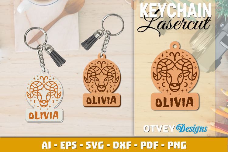 Zodiac Keychain Lasercut | Keychain Design Lasercut