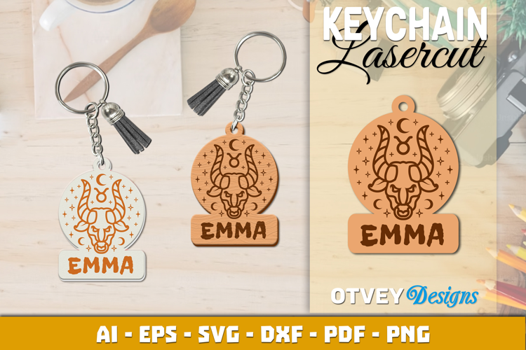Zodiac Keychain Lasercut | Keychain Design Lasercut