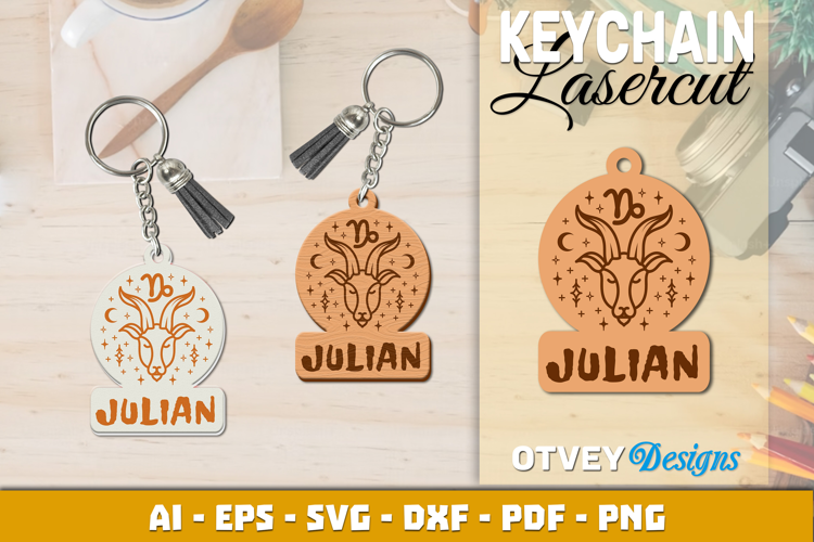 Zodiac Keychain Lasercut | Keychain Design Lasercut