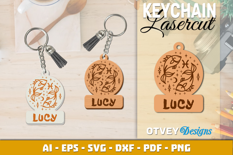 Zodiac Keychain Lasercut | Keychain Design Lasercut