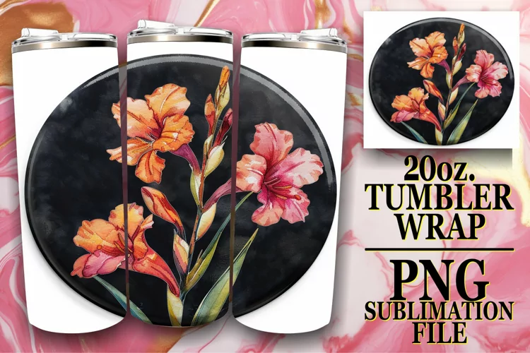 Spring Denim Blossom Tumbler Sublimation 20oz