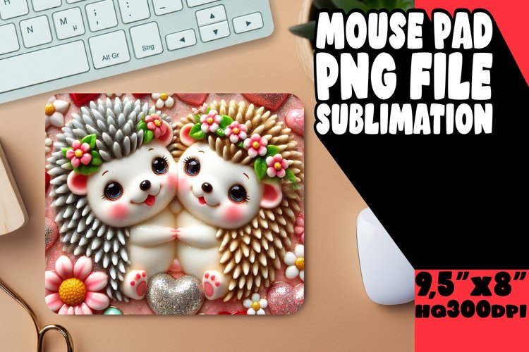 Playful Desk Pad Design Sublimation, Cupid