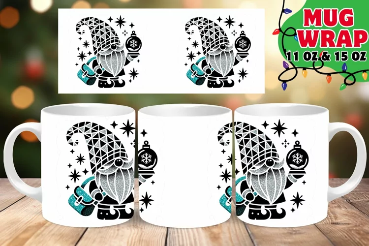 Christmas Gnome Splendor 11oz 15oz Mug Wrap