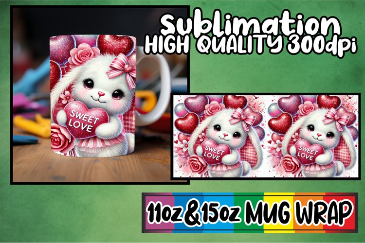 Timeless beauty 11oz 15oz mug wrap, Valentines example image 1