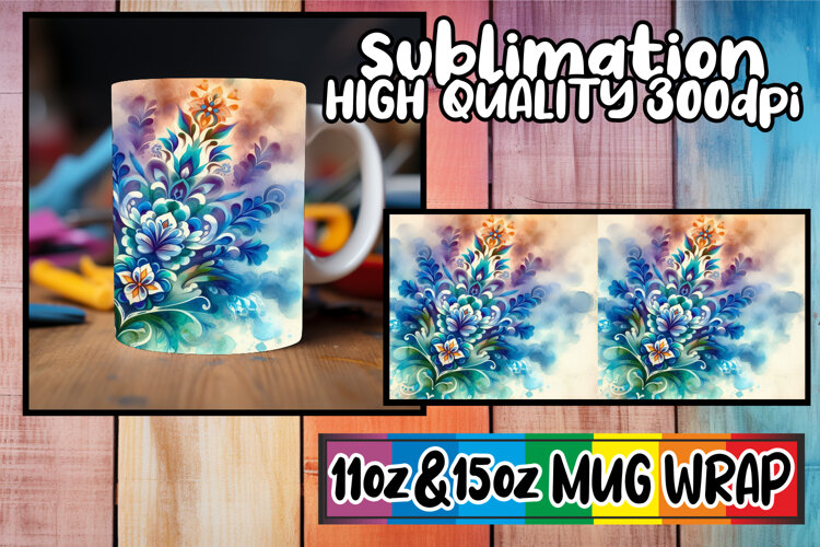 Nostalgic days sublimation print wrap, Watercolor Pattern example image 1