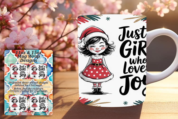 Dynamic 11oz Mug Wrap Png Template , Just A Girl