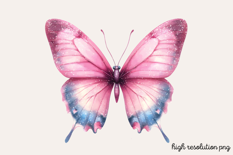 Pink Butterfly Clipart Image 13