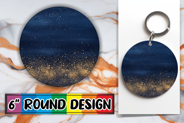 Floral Glitter Leopard Sublimation Circle: Keychain, Coaster