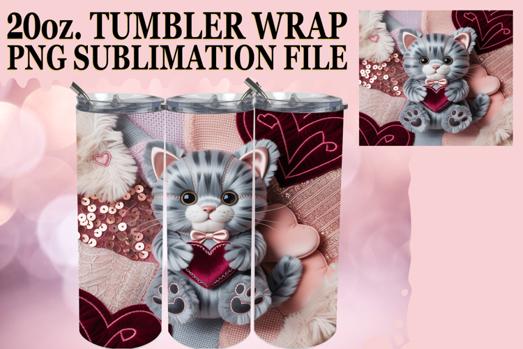 Radiant Adventures 20oz tumbler wrap, Valenines Animals