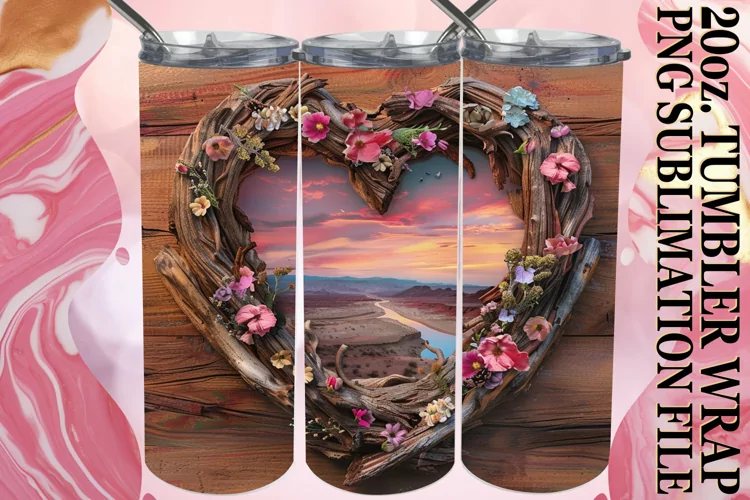 Heartwood Horizon Tumbler Wrap Sublimation - 20oz