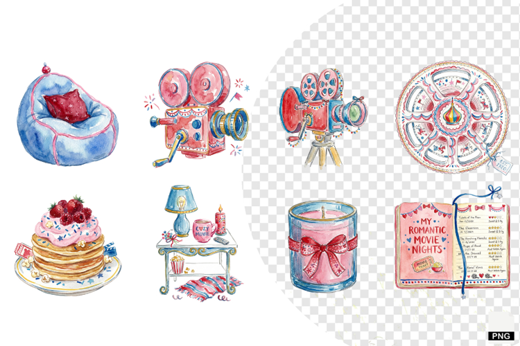 Cozy Movie Night Clipart