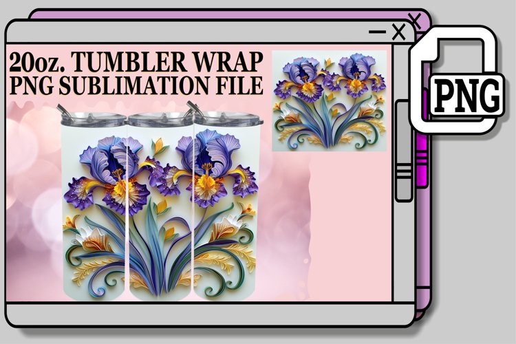 Delicate Colorful Springtime Blossom 3D 20oz Sublimation example image 1
