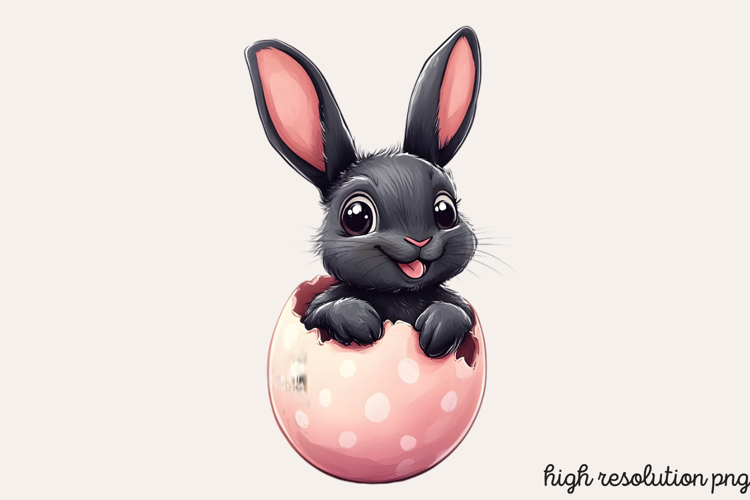 Pink Black Easter Clipart PNG