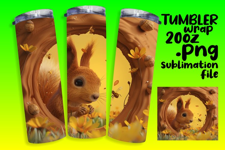 3D Adorable Animals in Wall Tumbler Wrap