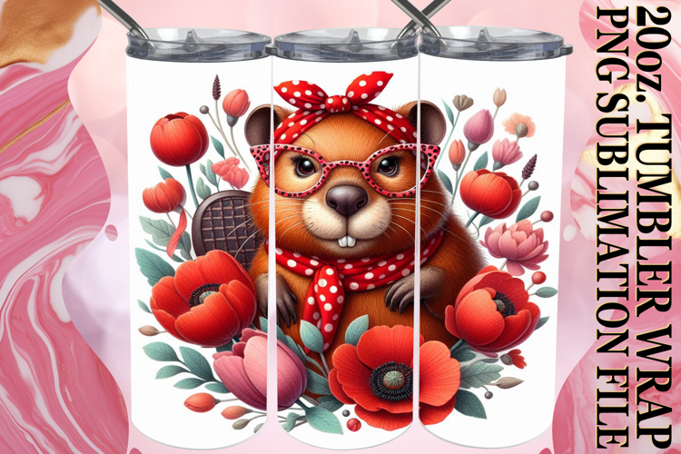 RADIANT SMILES 20oz TUMBLER WRAP, Cute Animals