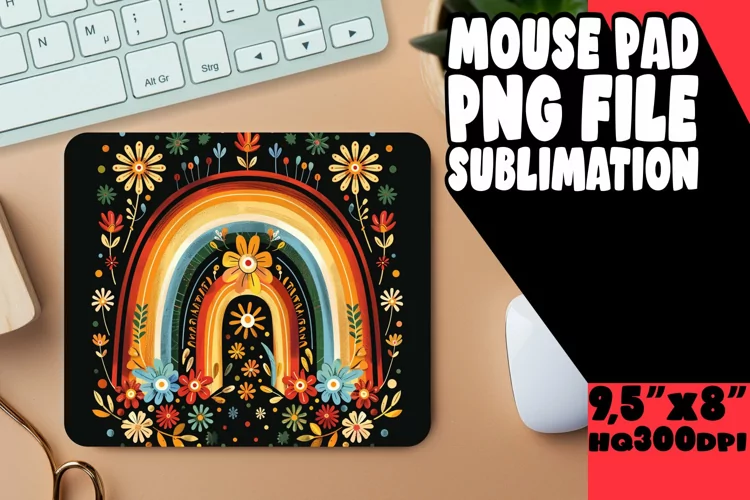 Cosmic Chromatic Beauty: Sublimation Mouse Pad Creations