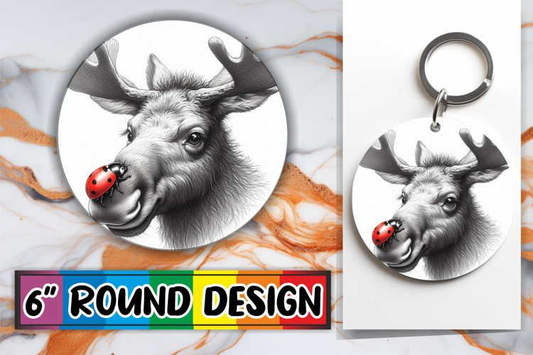 Unique Round Design Car Coasters PNG, Cute Animals