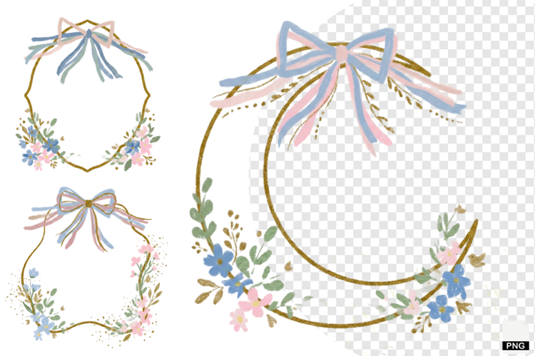 Wedding Coquette Frames PNG