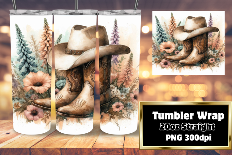 GRACEFUL 20oz Tumbler Wrap , Western
