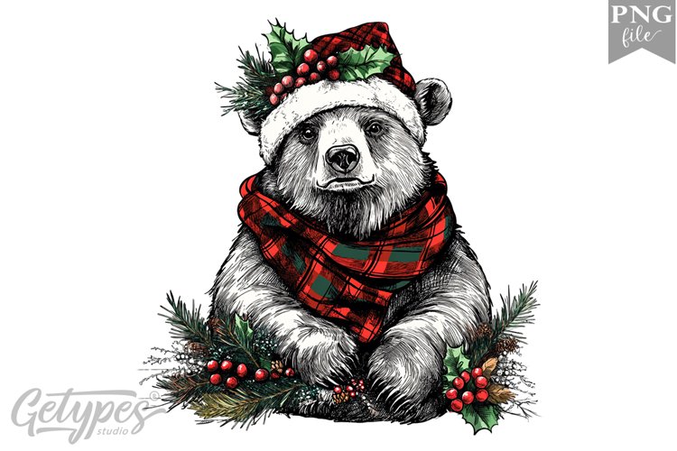 Christmas Bear Clipart Image 7