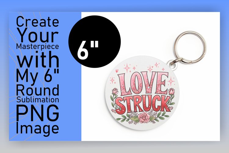 Cute Round Design for Keychains , Valentines