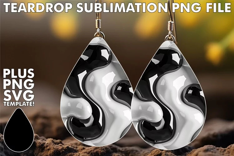 Glamourous Nights 3D Teardrop Earring Sublimation