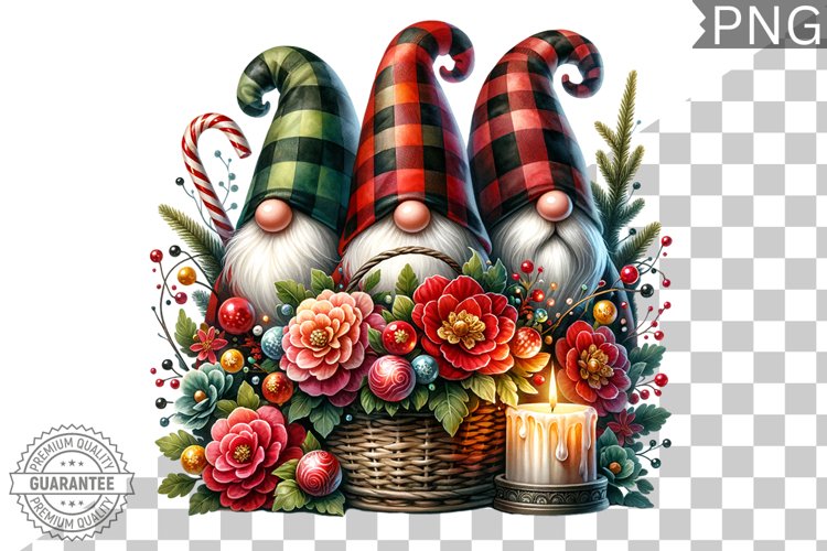 Christmas Gnome Sublimation - Clipart PNG Design