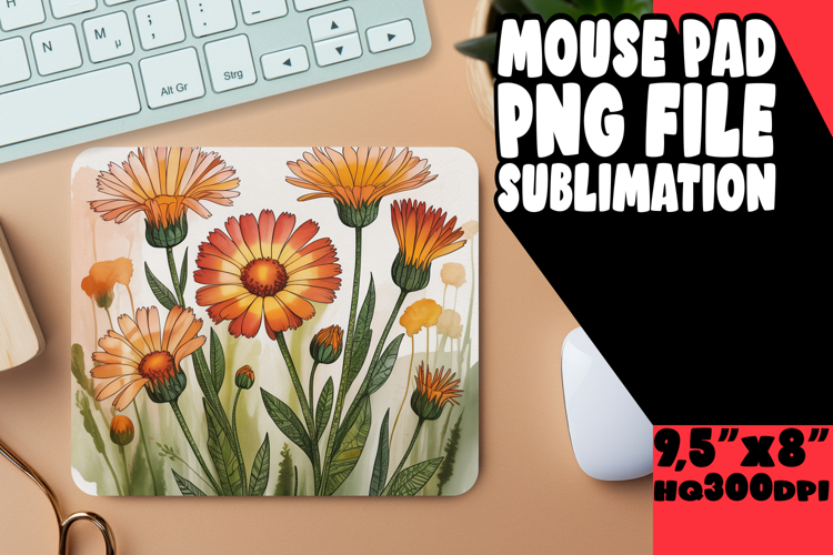 Sweet Mouse Pad Design Sublimation, Flowers