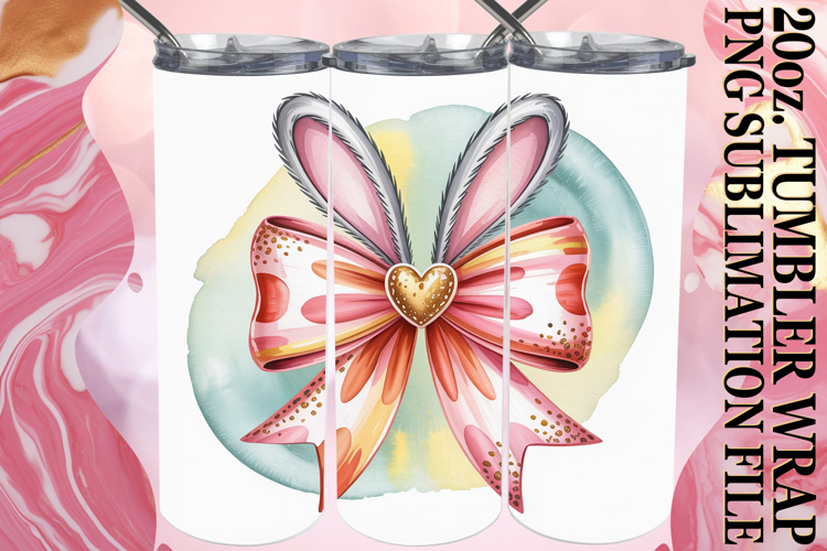 SWEET SERENITY 20oz TUMBLER WRAP, Easter Bow